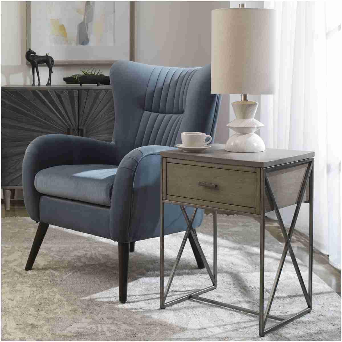 Uttermost Cartwright Gray Side Table