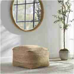 Uttermost Camden Braided Hemp Pouf