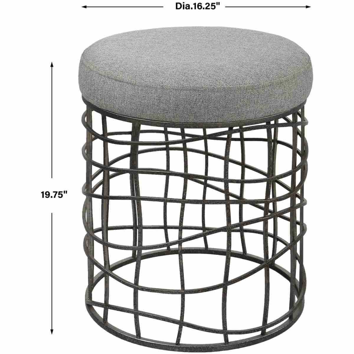 Carnival Iron Round Accent Stool