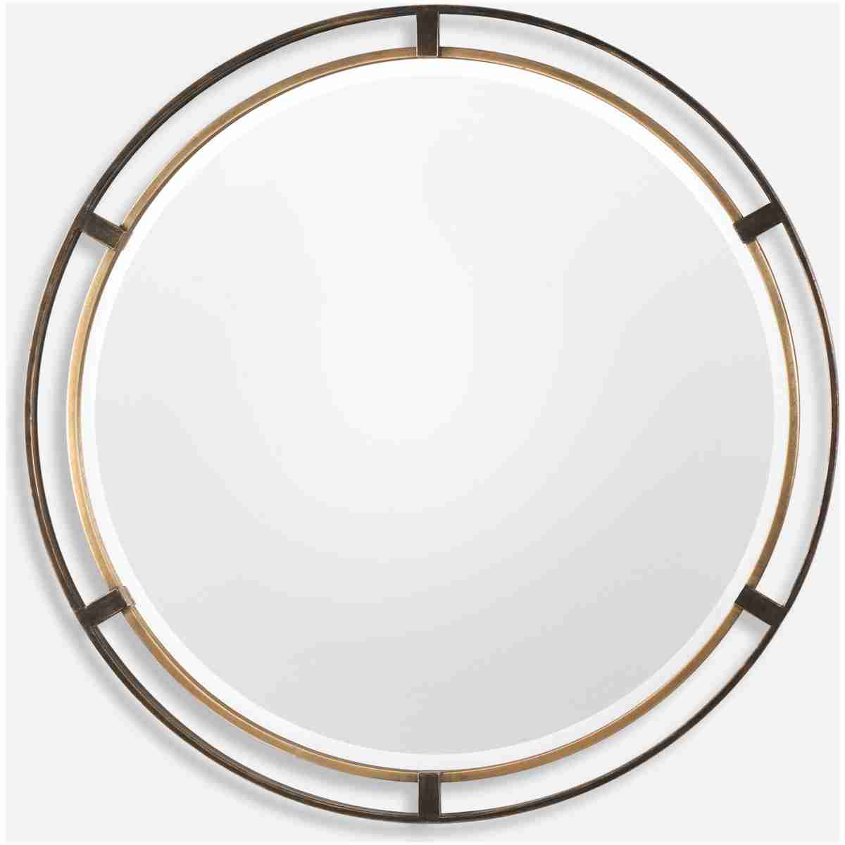 Carrizo-Bronze Round Mirror