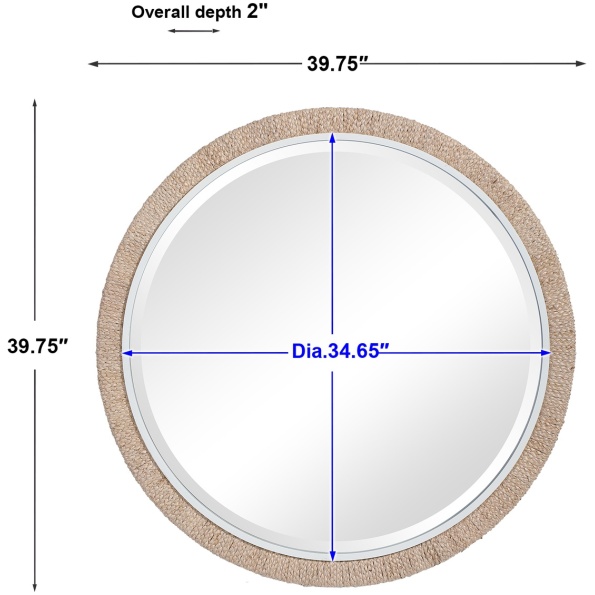 Carbet Round Rope Mirror