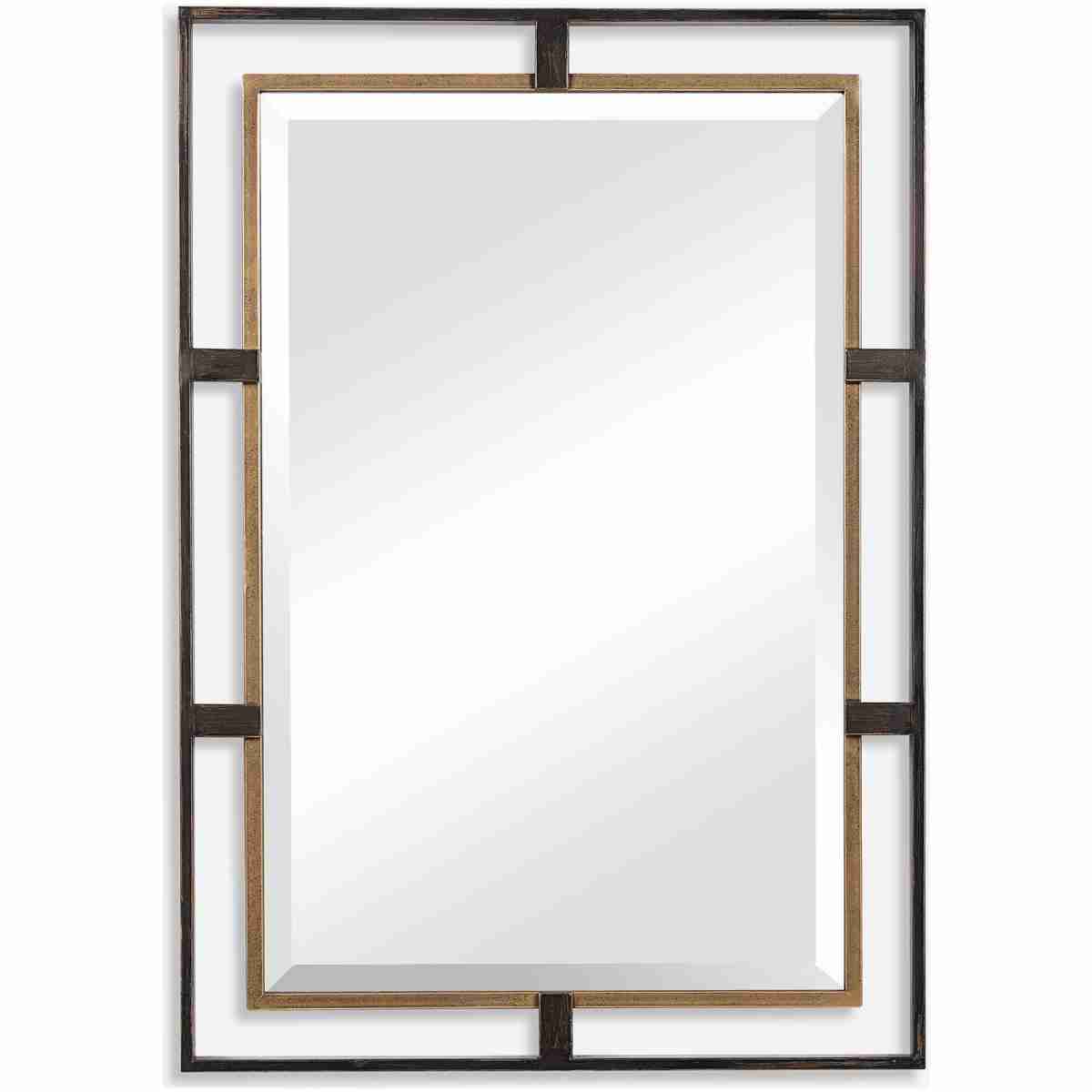 Carrizo-Gold &Amp; Bronze Rectangle Mirror