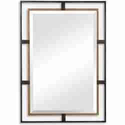 Carrizo-Gold & Bronze Rectangle Mirror