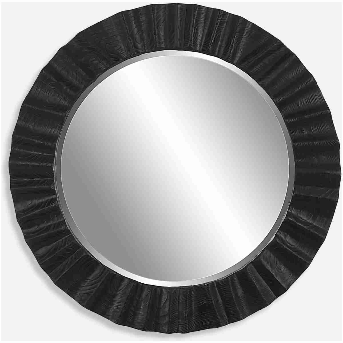 Caribou-Dark Espresso Round Mirror