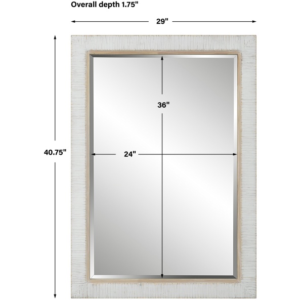 Cape Whitewashed Rattan Mirror