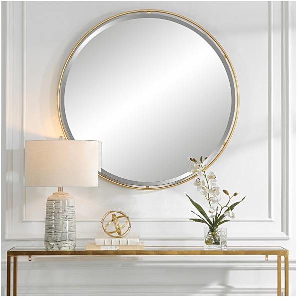 Uttermost Canillo Gold Round Mirror