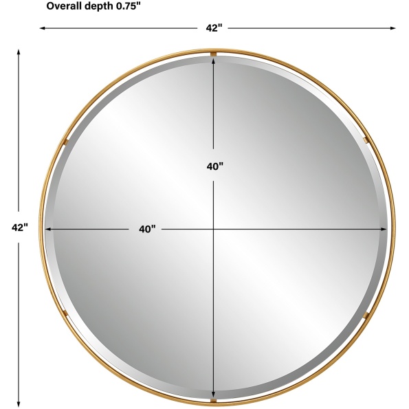 Canillo Gold Round Mirror