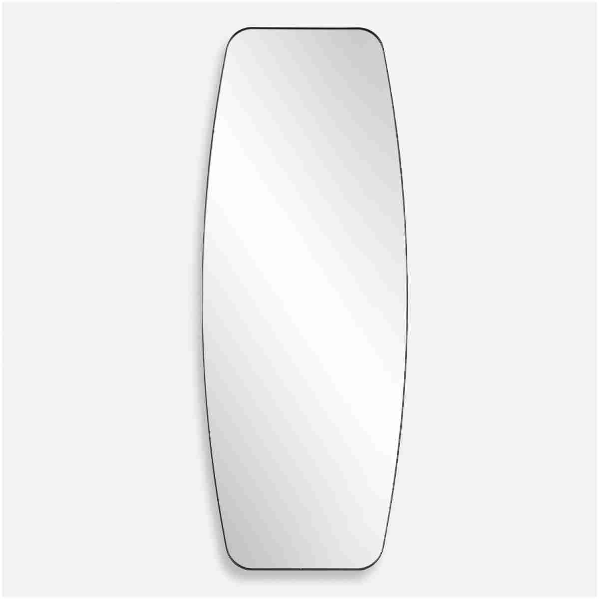 Caspian-Curved Black Dressing Mirror