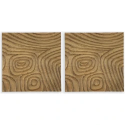 Channels-Carved Wood Wall Décor