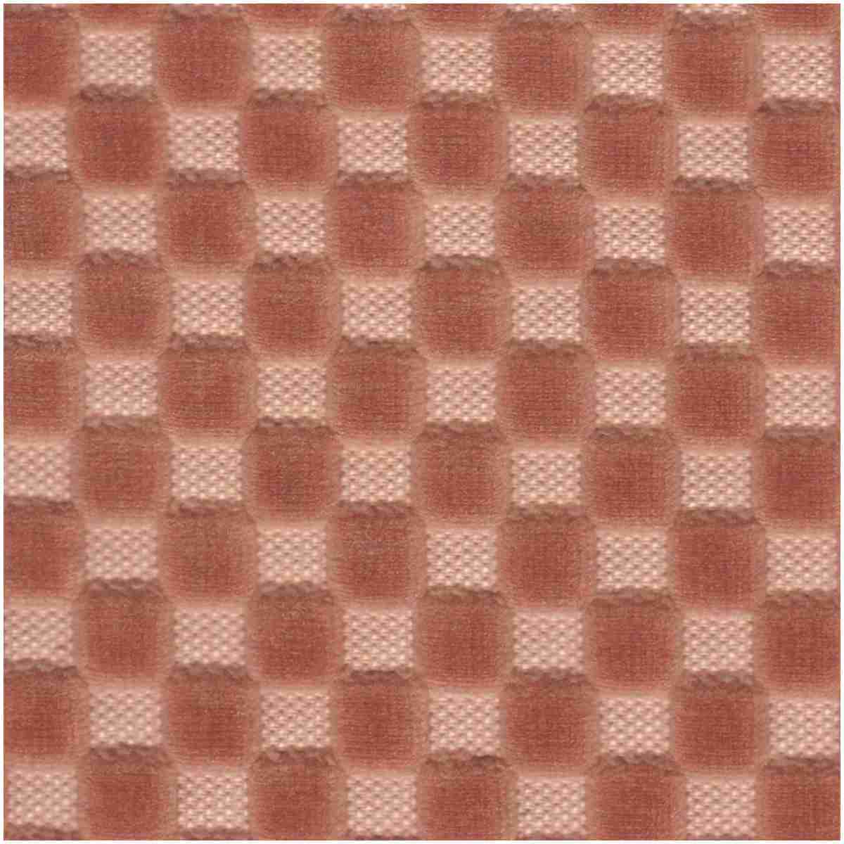 Checker/Salmon - Multi Purpose Fabric Suitable For Drapery