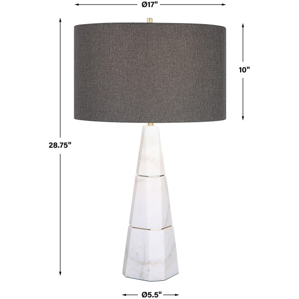 Citadel White Marble Table Lamp