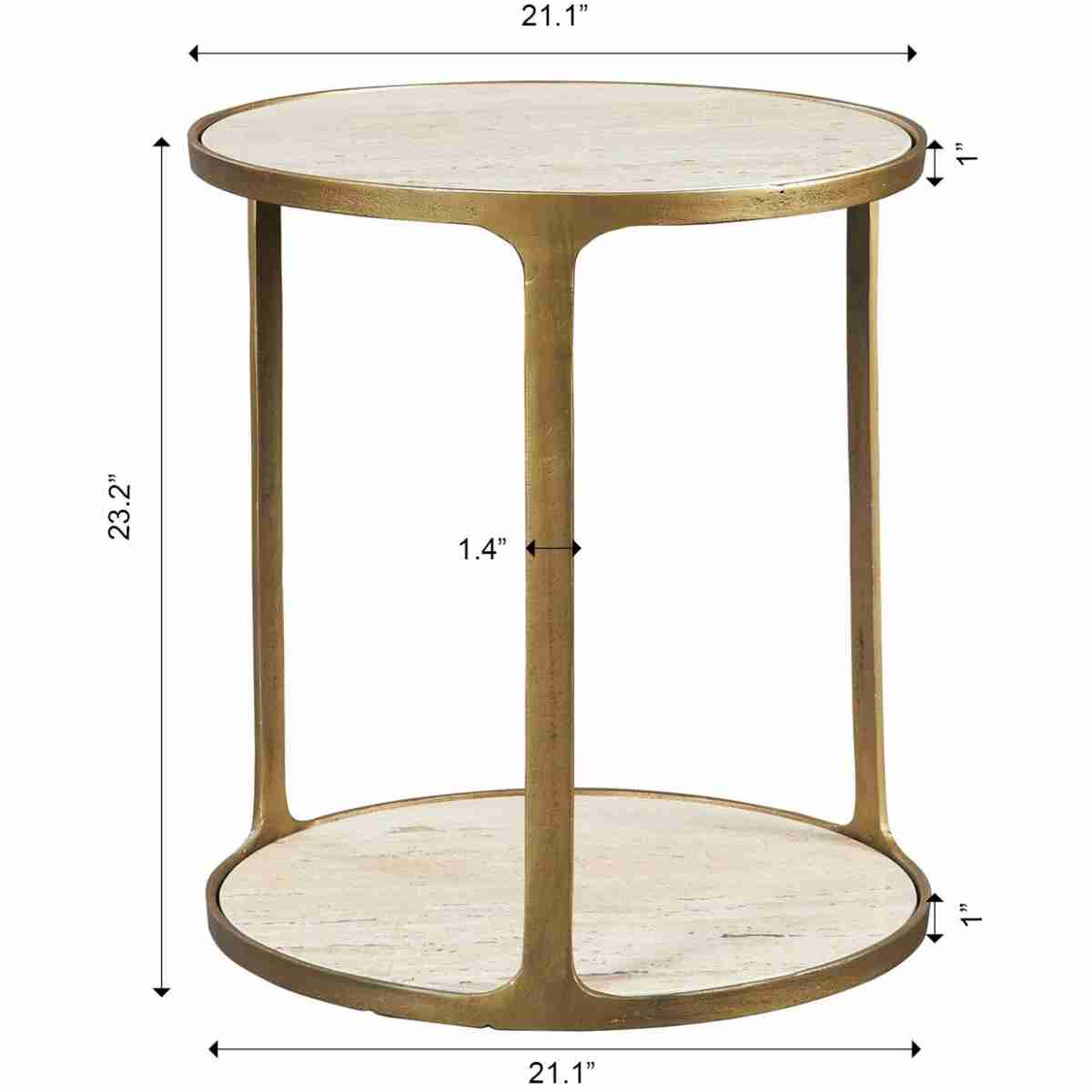 Clench Brass Side Table