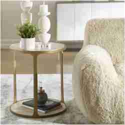 Uttermost Clench Brass Side Table