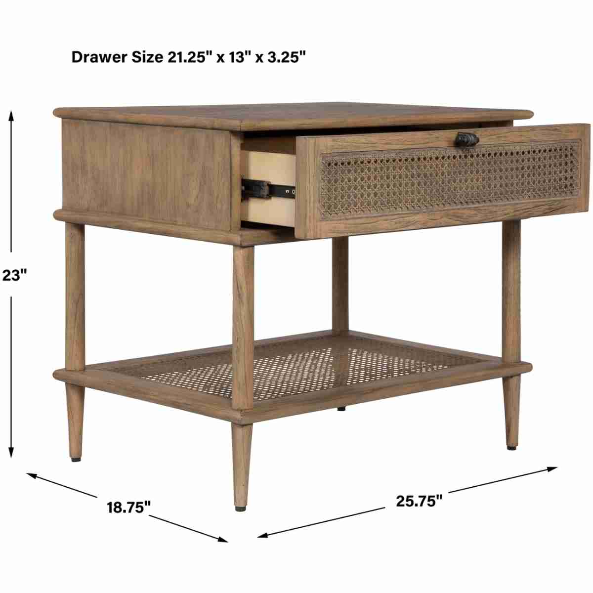 Coast Tattan Cane Side Table