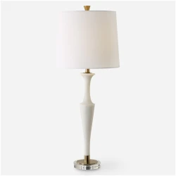 Colette-White Stone Table Lamp