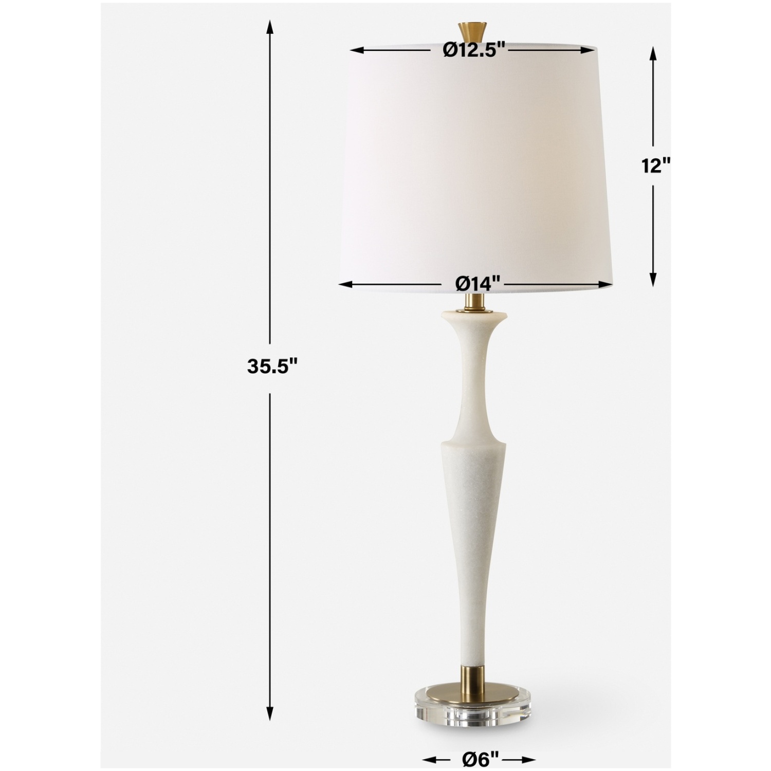 Colette White Stone Table Lamp