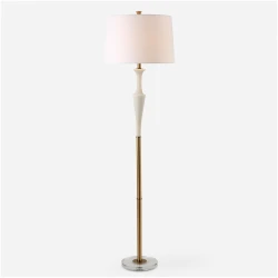 Colette-White Stone Floor Lamp