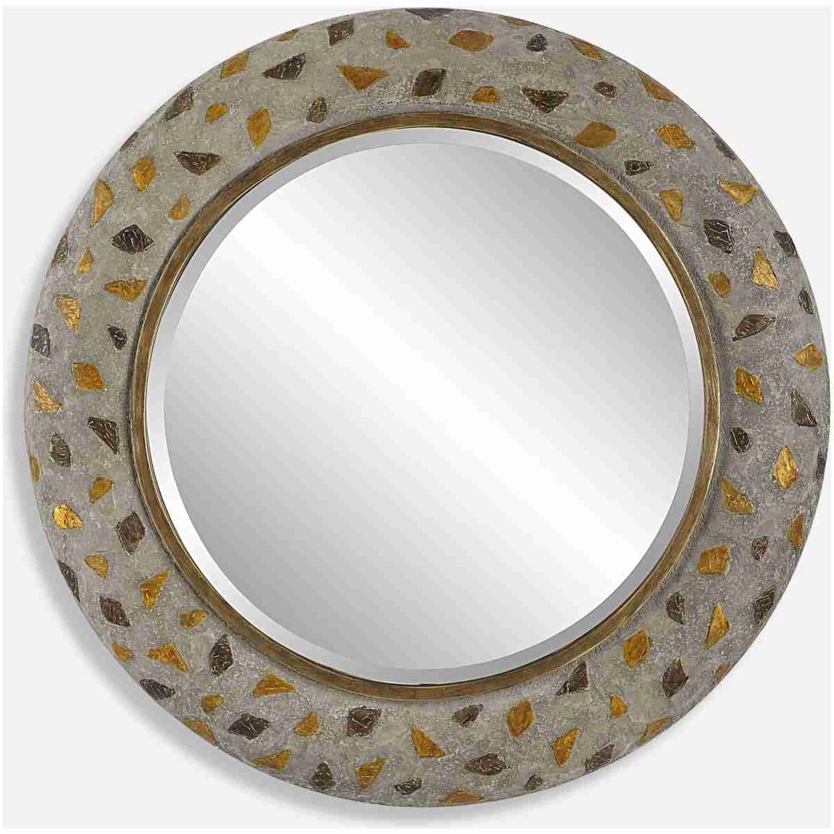 Copper Terrazzo-Terrazzo Round Mirror