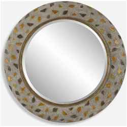 Copper Terrazzo-Terrazzo Round Mirror