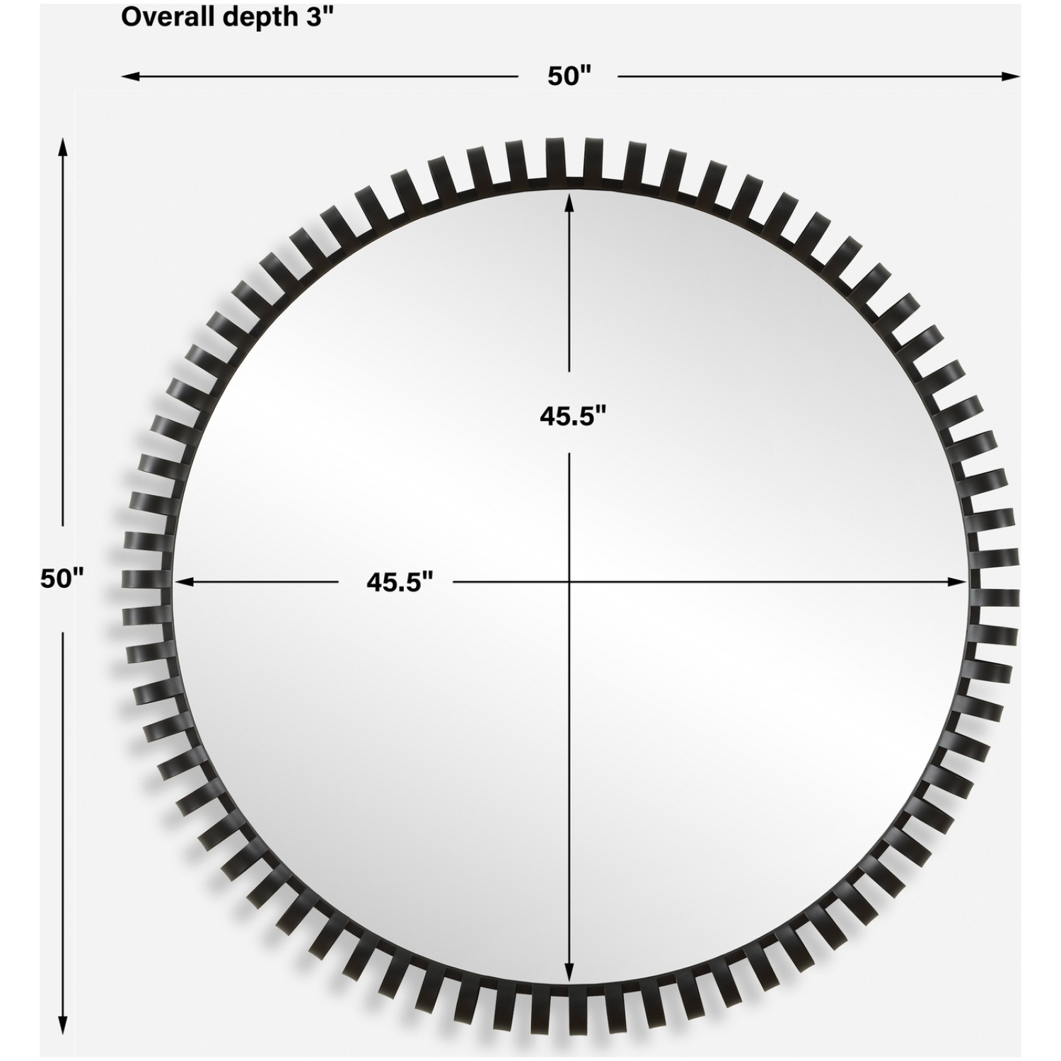 Corona Modern Round Mirror