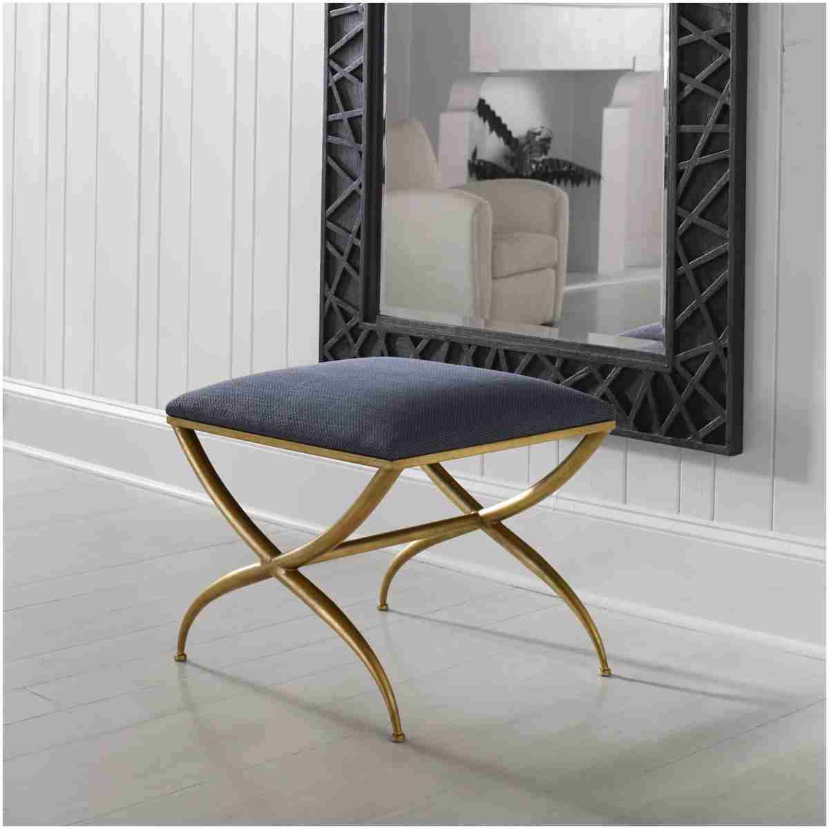 Uttermost Crossing Small Navy Bench