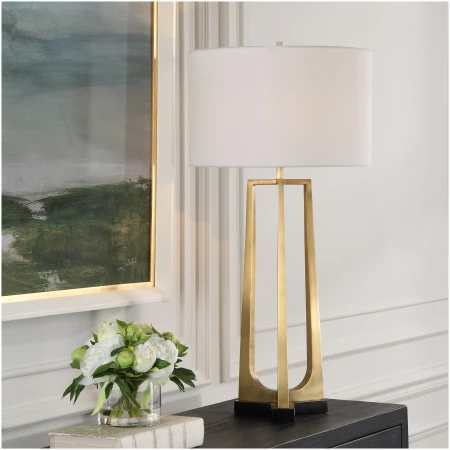 Uttermost Crossroads Brass Table Lamp