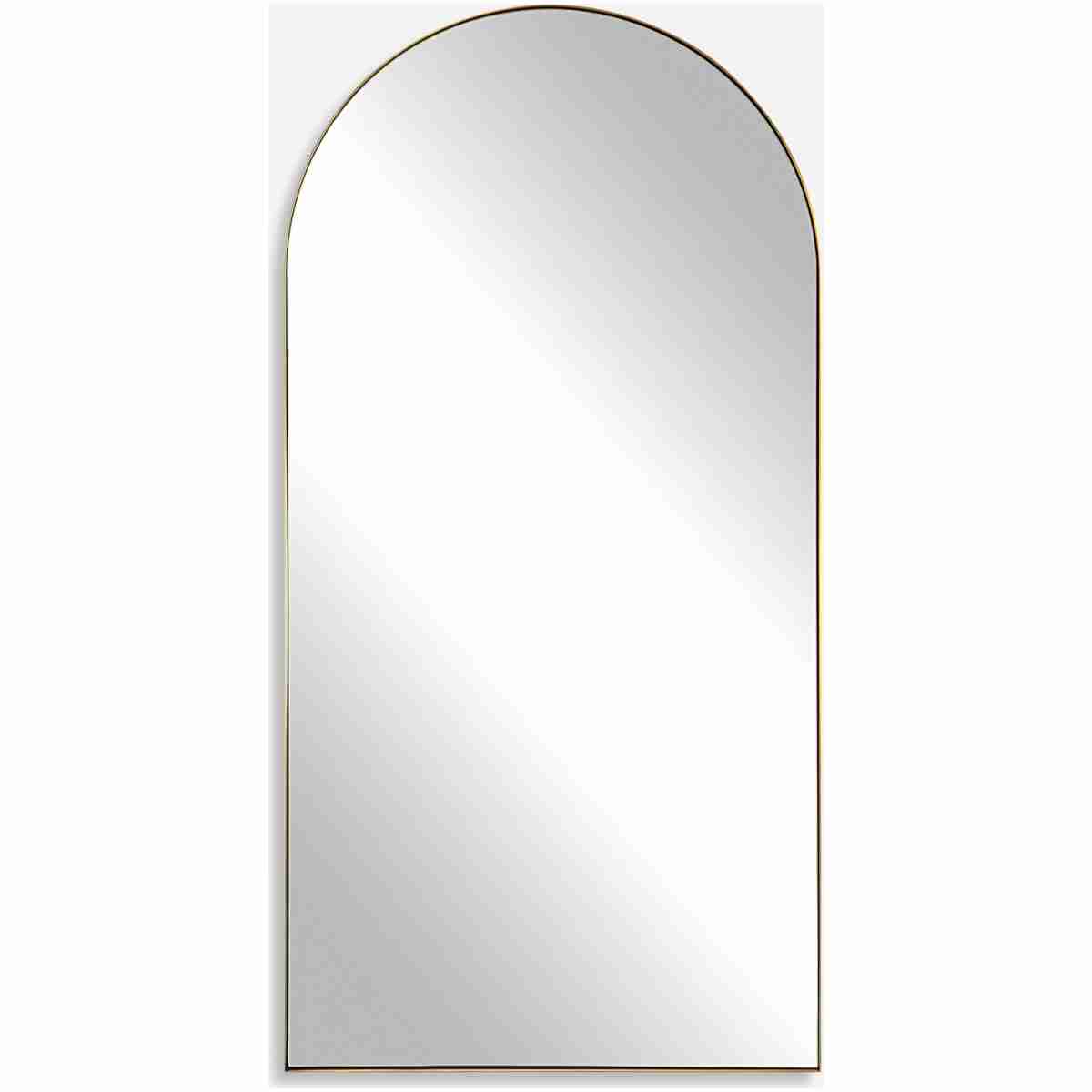 Crosley-Antique Brass Arch Mirror