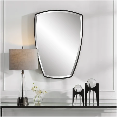 Uttermost Crest Curved Iron Mirror