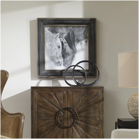 Uttermost Custom Black And White Horses Print