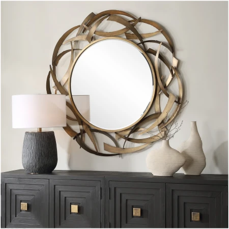 Uttermost Cutting Edge Bronze Round Mirror