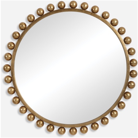 Cyra-Gold Round Mirror