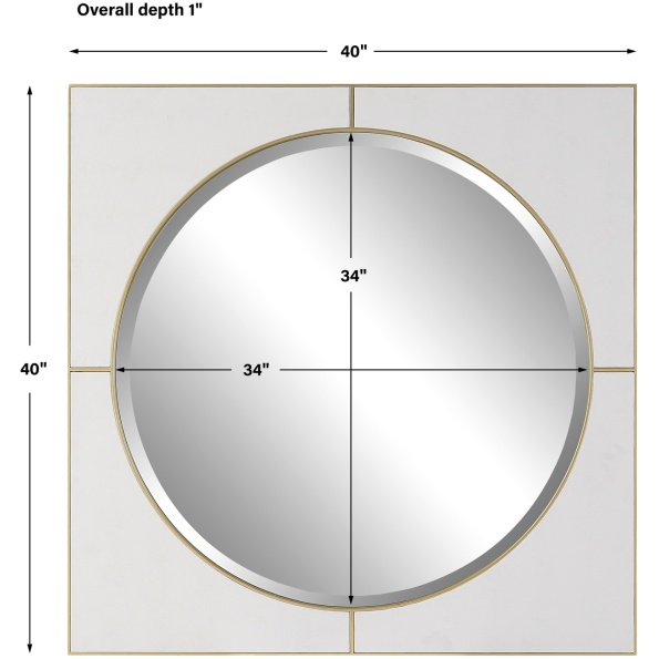 Cyprus White Square Mirror