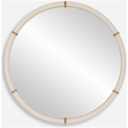 Cyprus-White Round Mirror