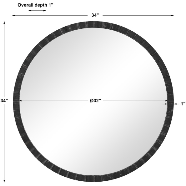 Dandridge Round Industrial Mirror