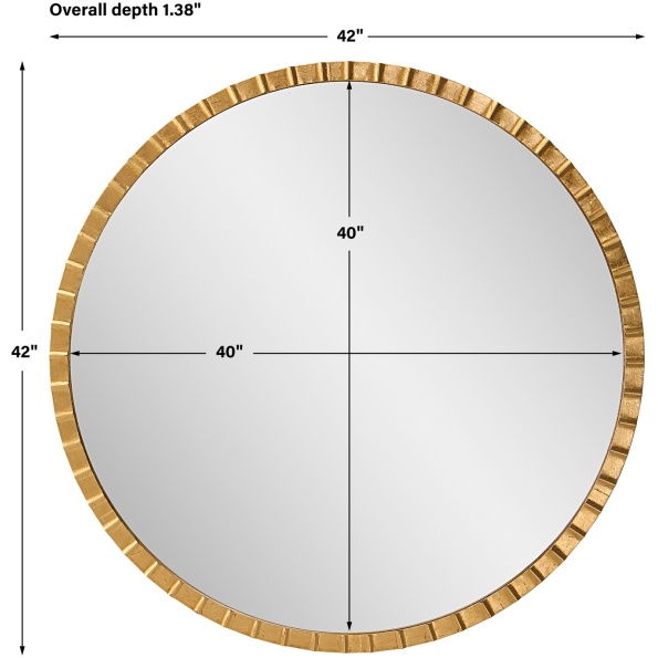 Dandridge Gold Round Mirror