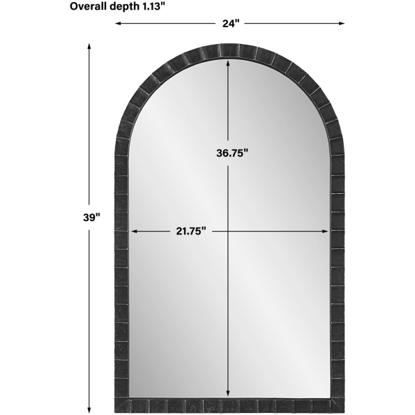 Dandridge Black Arch Mirror