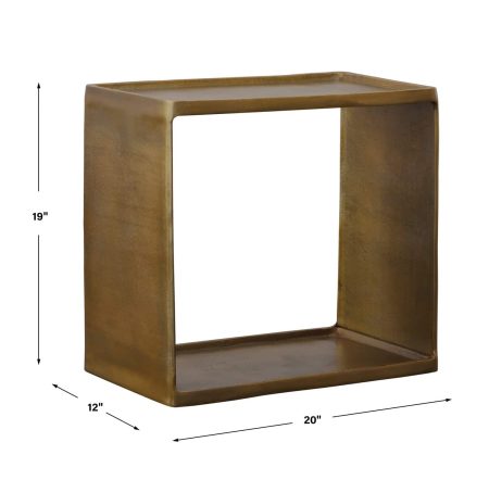 Derwent Antique Brass Side Table