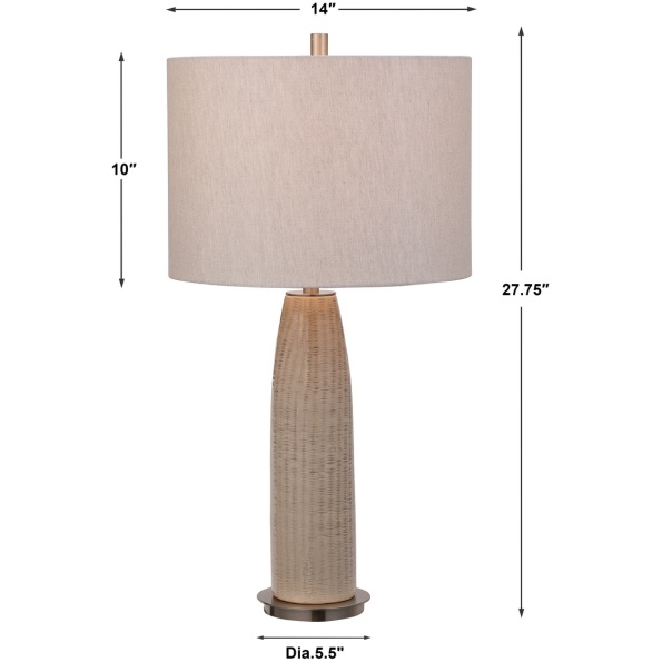 Delgado Light Gray Table Lamp