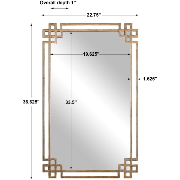 Devoll Antique Gold Mirror