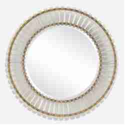 Denali-Textured Glass Round Mirror