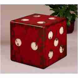 Uttermost Dice Red Accent Table