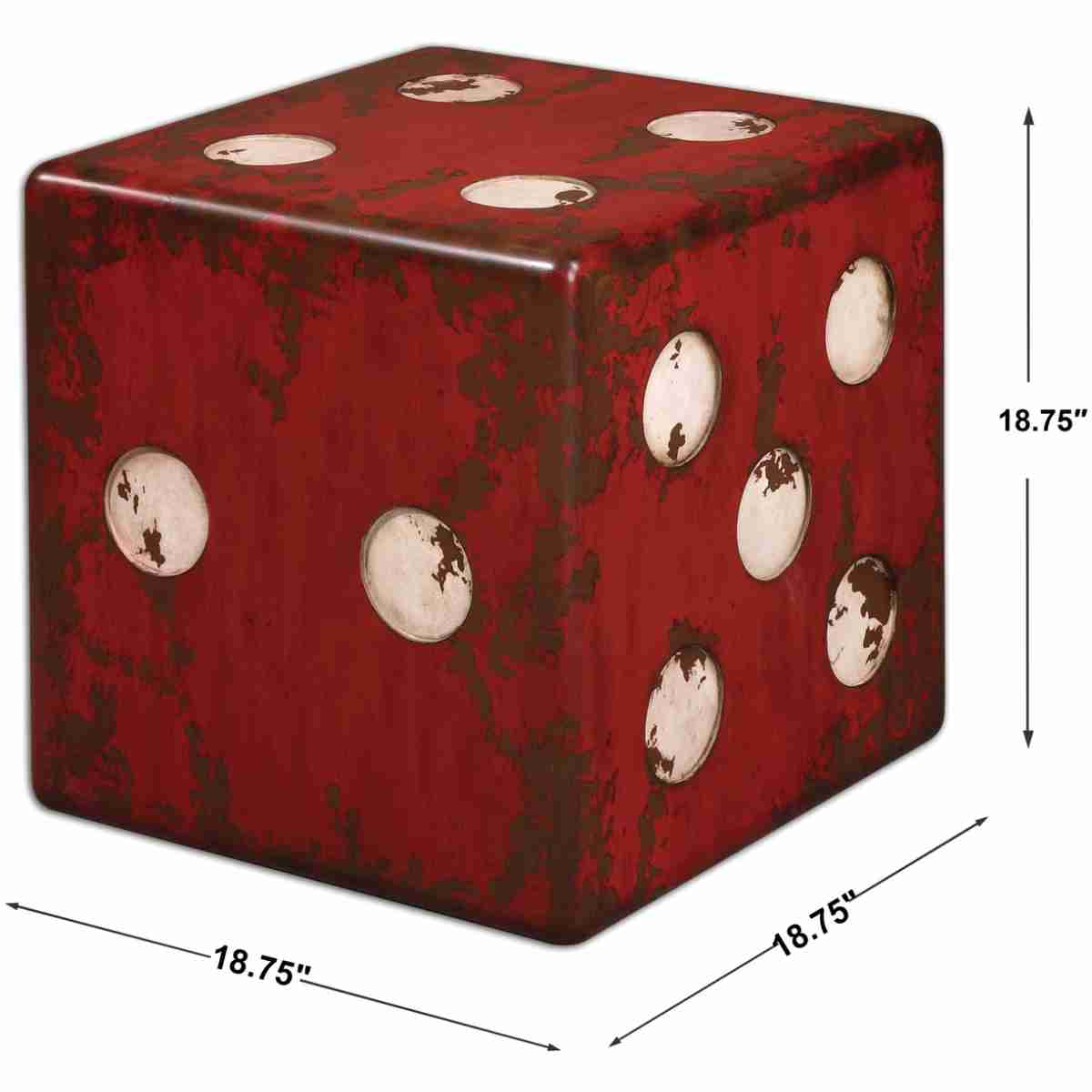 Dice Red Accent Table