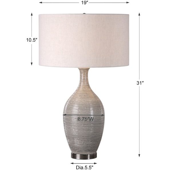 Dinah Gray Textured Table Lamp