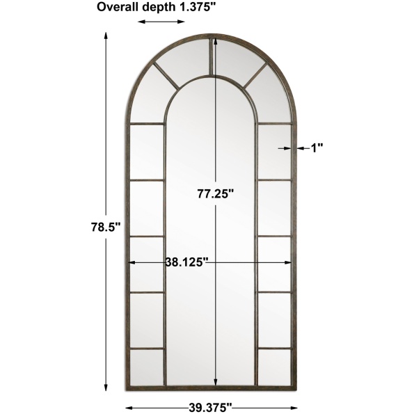 Dillingham Black Arch Mirror