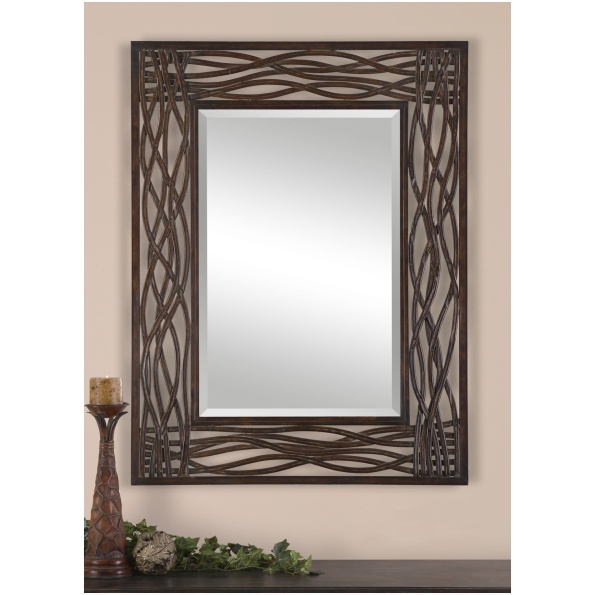 Uttermost Dorigrass Brown Metal Mirror