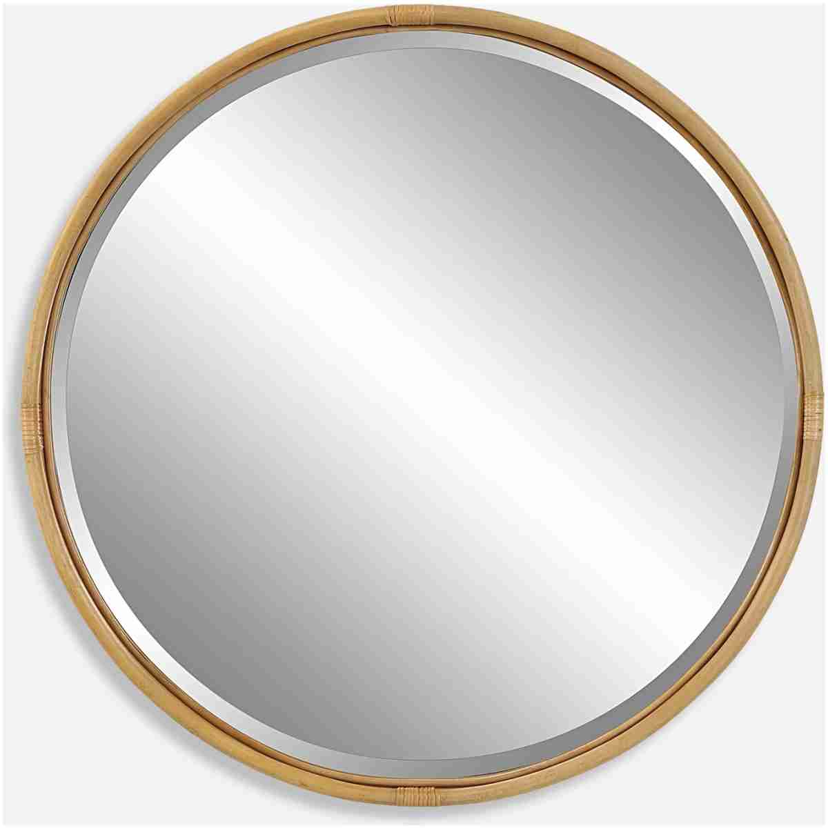 Drift Away-Rattan Round Mirror