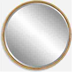 Drift Away-Rattan Round Mirror