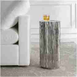 Uttermost Echo Modern Nickel Drink Table