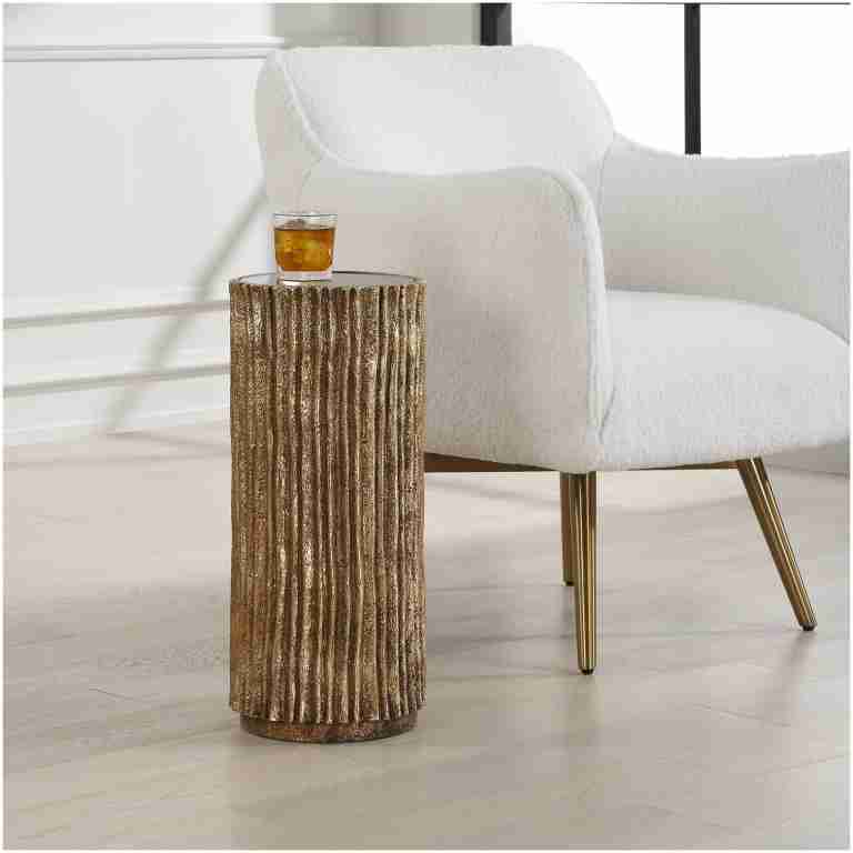 Uttermost Echo Brass Drink Table