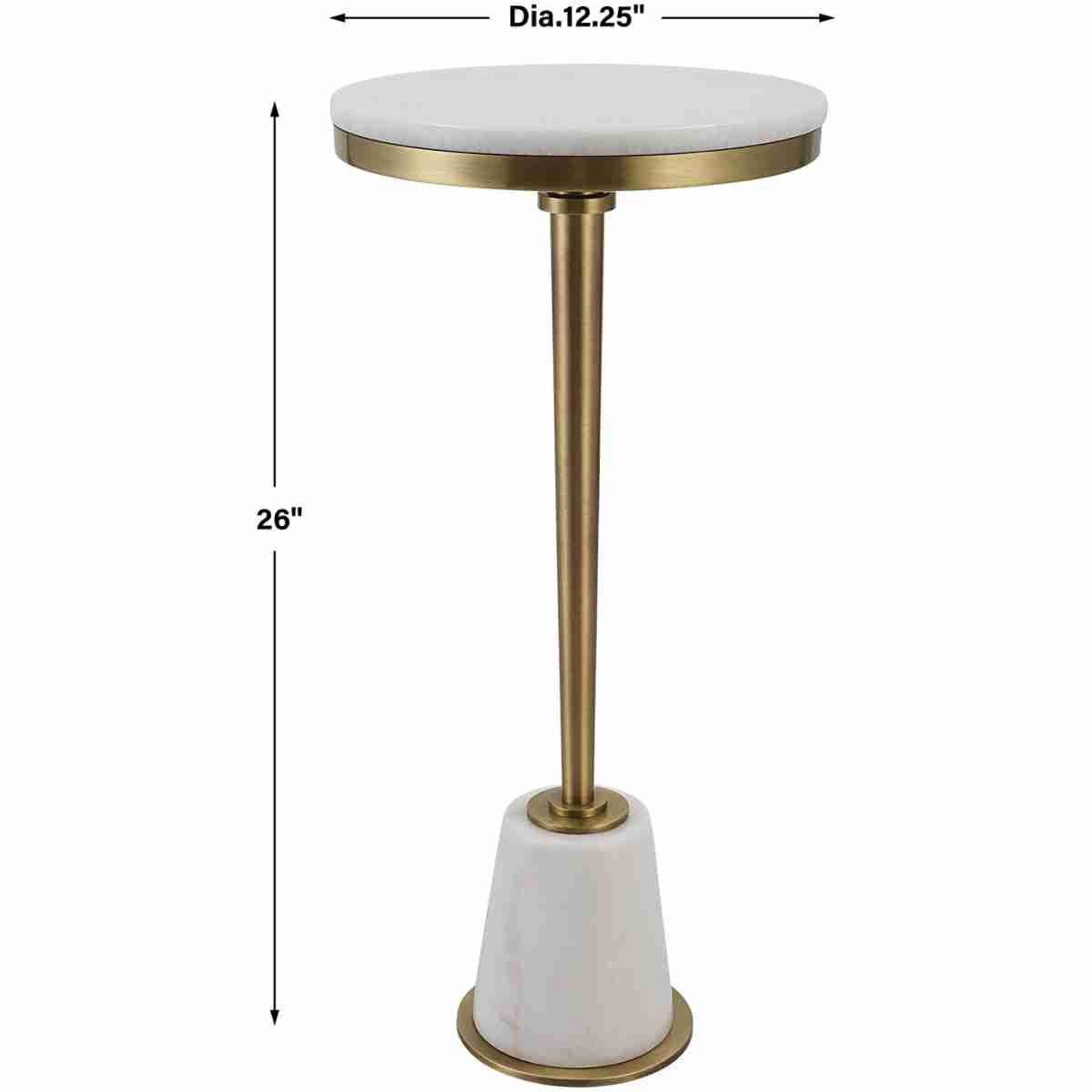 Edifice White Marble Drink Table